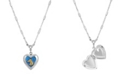 2028 Blue Enamel Heart-Shaped Horse Locket Necklace